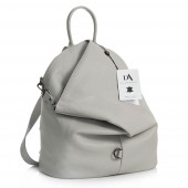 Rucsac dama din piele naturala DiAmanti Zanella Grigio Chiaro